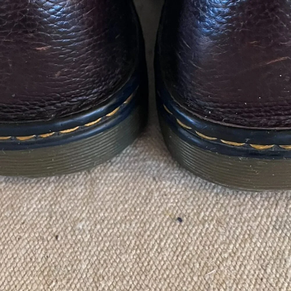 Dr Martens Unisex Black Leather Hazeldon Grizzly Shoes Sz M -7 W -8